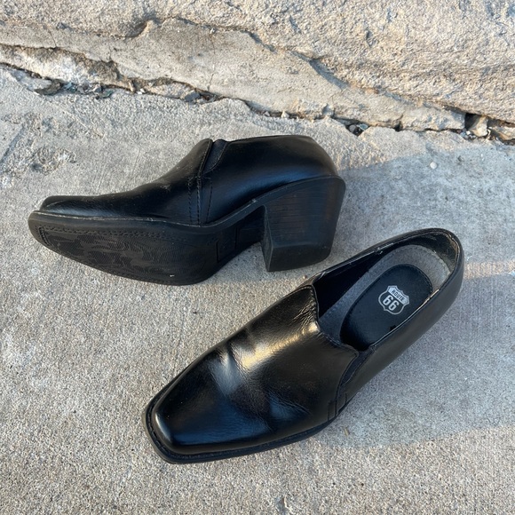 Black Route 66 Heeled Ankle boots - size 6.5 - Picture 3 of 7